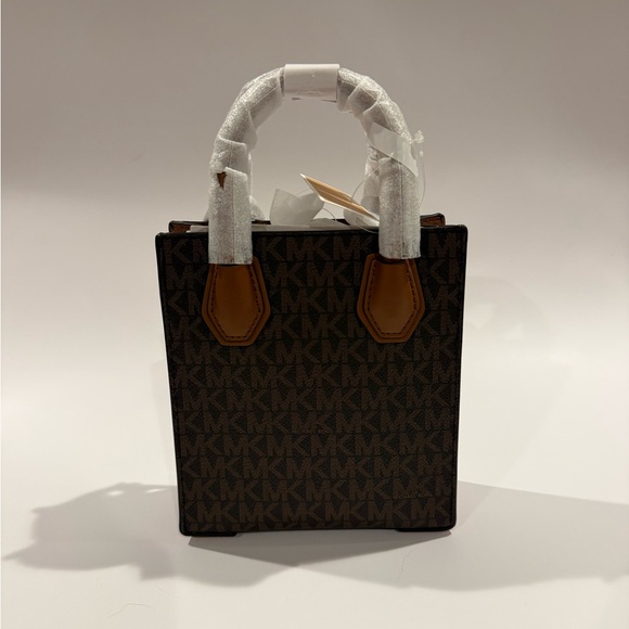 Michael Kors Dark Brown Mini Monogram Handbag - Picture 2 of 9